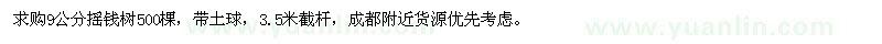 求購9公分搖錢(qián)樹(shù)