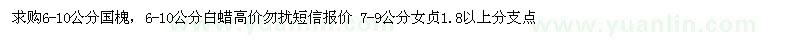 求購(gòu)國(guó)槐、白蠟、女貞 