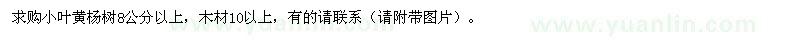 求購小葉黃楊樹或木材