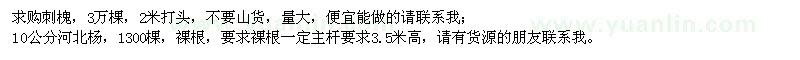 求購(gòu)刺槐、河北楊