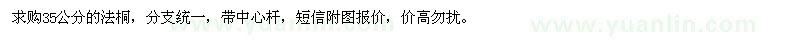 求購35公分法桐