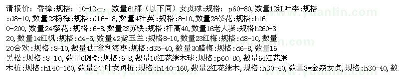 求購江西求購香樟，女貞球，紅葉李，楊梅，杜英，茶花