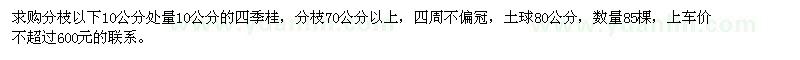 求購四季桂