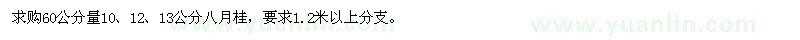 求購(gòu)60公分量10、12、13公分八月桂