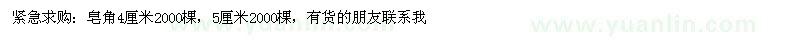 求購4、5公分皂角