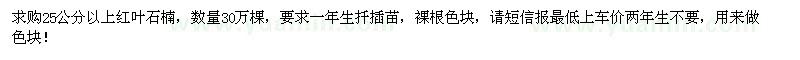 求購25公分以上紅葉石楠