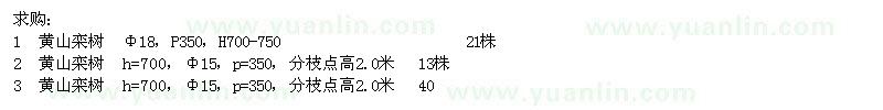 求購(gòu)黃山欒樹(shù)
