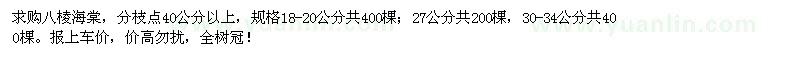 求購18-20、27、30-34公分八棱海棠