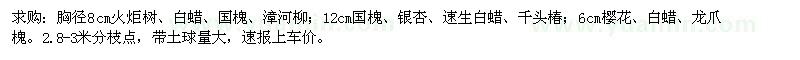 求購火炬樹(shù)、白蠟、國槐等