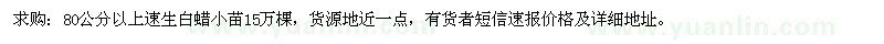 求購80公分以上速生白蠟小苗