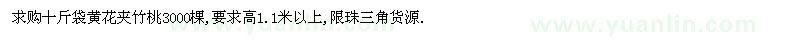求購高1.1米以上黃花夾竹桃
