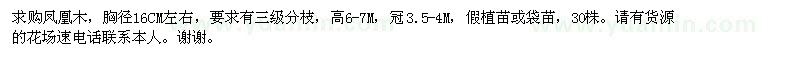 求購鳳凰木
