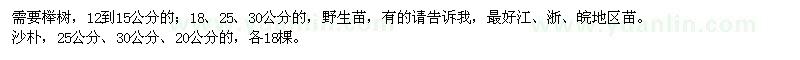 求購櫸樹、沙樸
