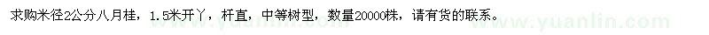 求購米徑2公分八月桂