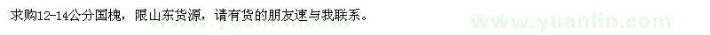 求購12-14公分國槐