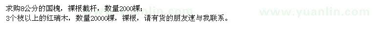 求購(gòu)國(guó)槐、紅瑞木