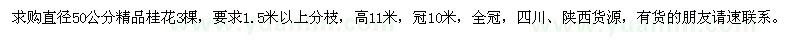 求購直徑50公分桂花