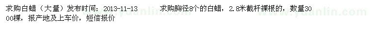 求購白蠟