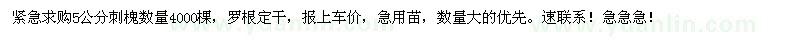求購(gòu)5公分刺槐