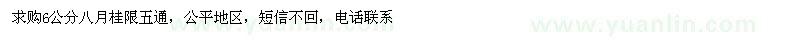 求購6公分八月桂