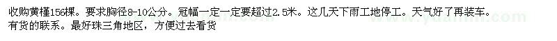 求購胸徑8-10公分黃槿