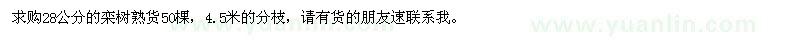 求購28公分欒樹