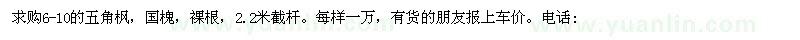 求購6-10五角楓、國槐