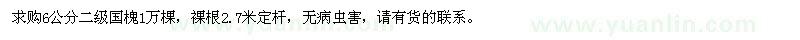 求購6公分國槐