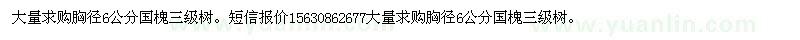 求購胸徑6公分國槐