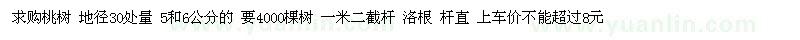 求購桃樹