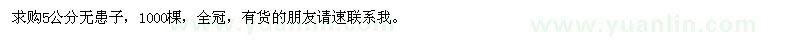 求購5公分無患子