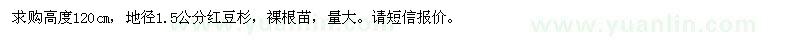 求購紅豆杉