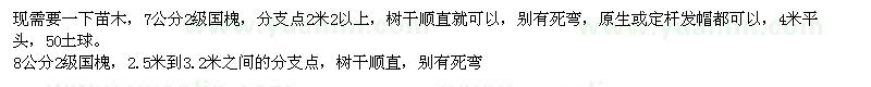 求購(gòu)7、8公分國(guó)槐