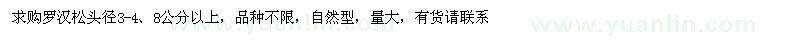 求購(gòu)頭徑3-4、8公分以上羅漢松