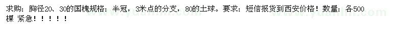 求購胸徑20、30公分國槐