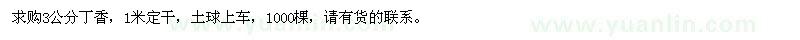 求購3公分丁香