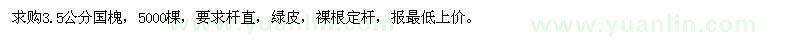 求購3.5公分國槐