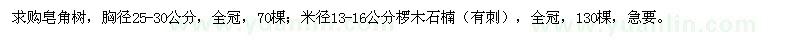 求購皂角樹、欏木石楠