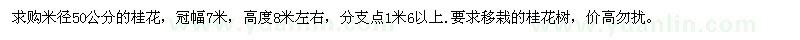 求購米徑50公分的桂花