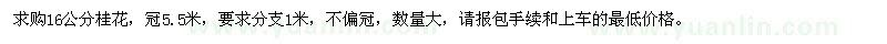 求購16公分桂花