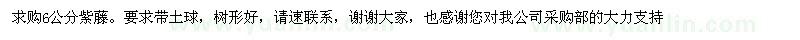 求購6公分紫藤