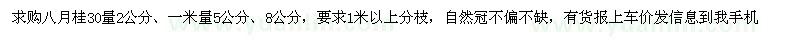 求購(gòu)2、5、8公分八月桂