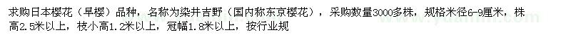 求購日本櫻花