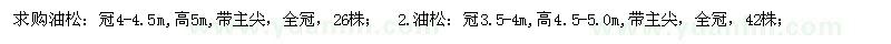 求購(gòu)油松