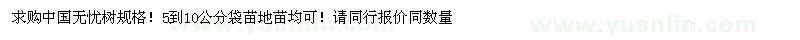 求購(gòu)中國(guó)無(wú)憂(yōu)樹(shù)