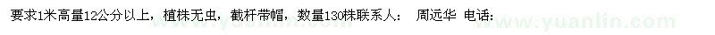 求購1米高量12公分以上垂柳