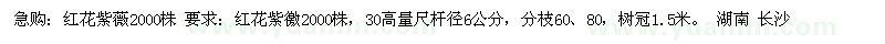 求購(gòu)紅花紫薇