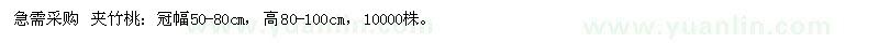 求購冠幅50-80公分夾竹桃