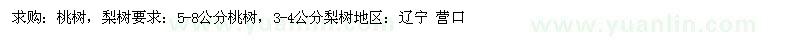 求購(gòu)桃樹(shù)、梨樹(shù)、桃樹(shù)