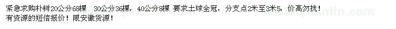 求購20、30、40公分樸樹